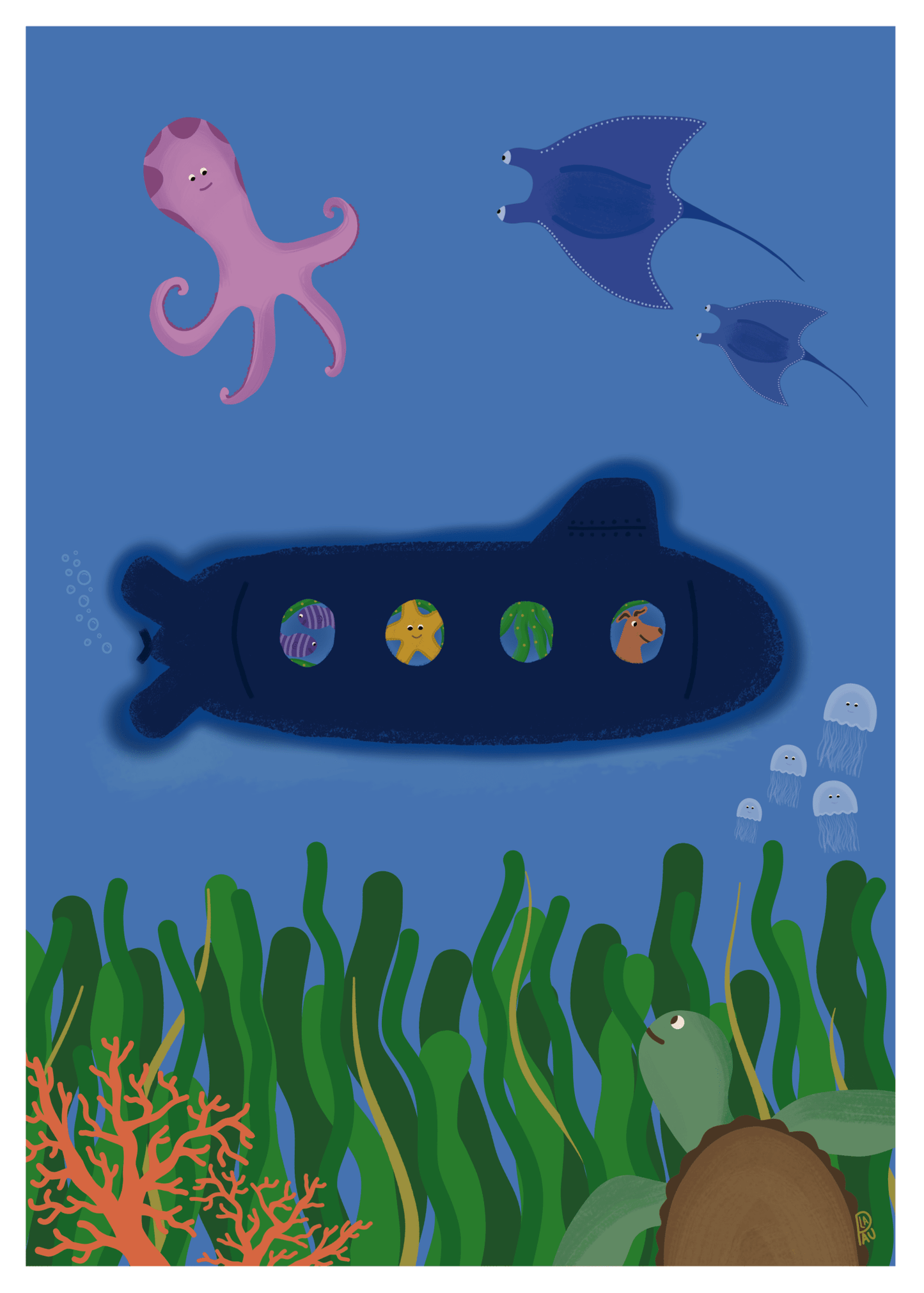 Affiche "In the Sea" - Atelier La Pau