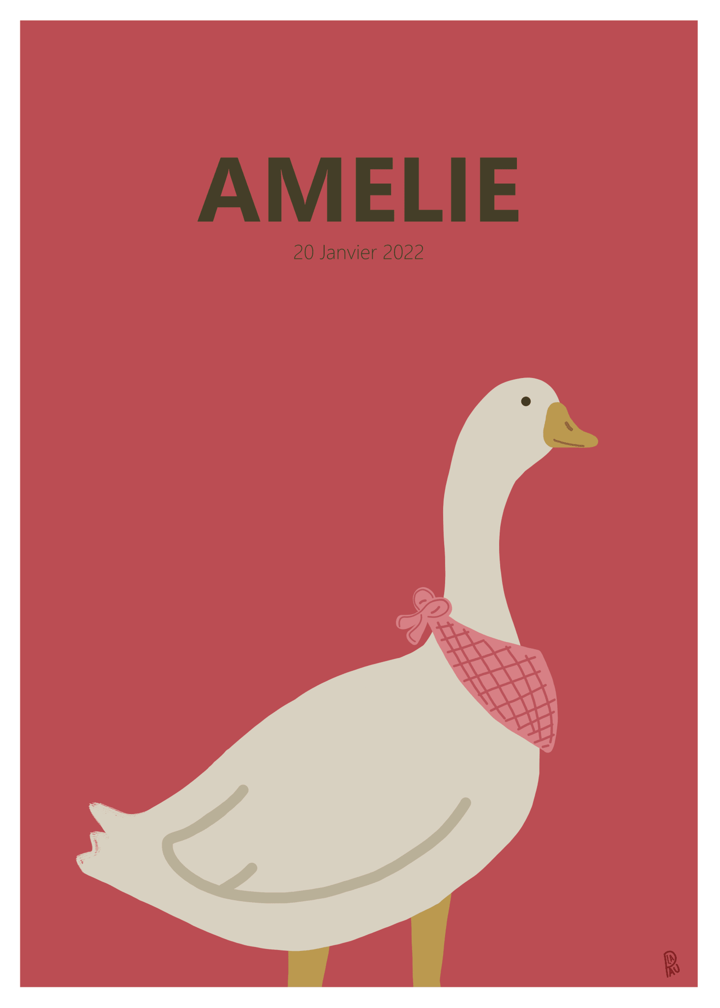 Affiche "Goosie" Personnalisable - Atelier La Pau